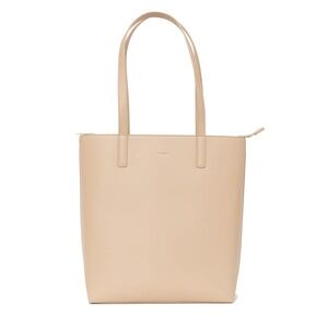 Elegant Beige Zippered Tote Bag
